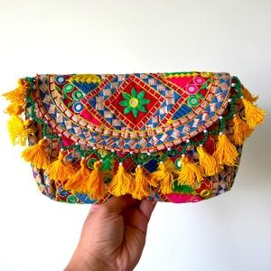 Vintage boho clutch purse crossbody
